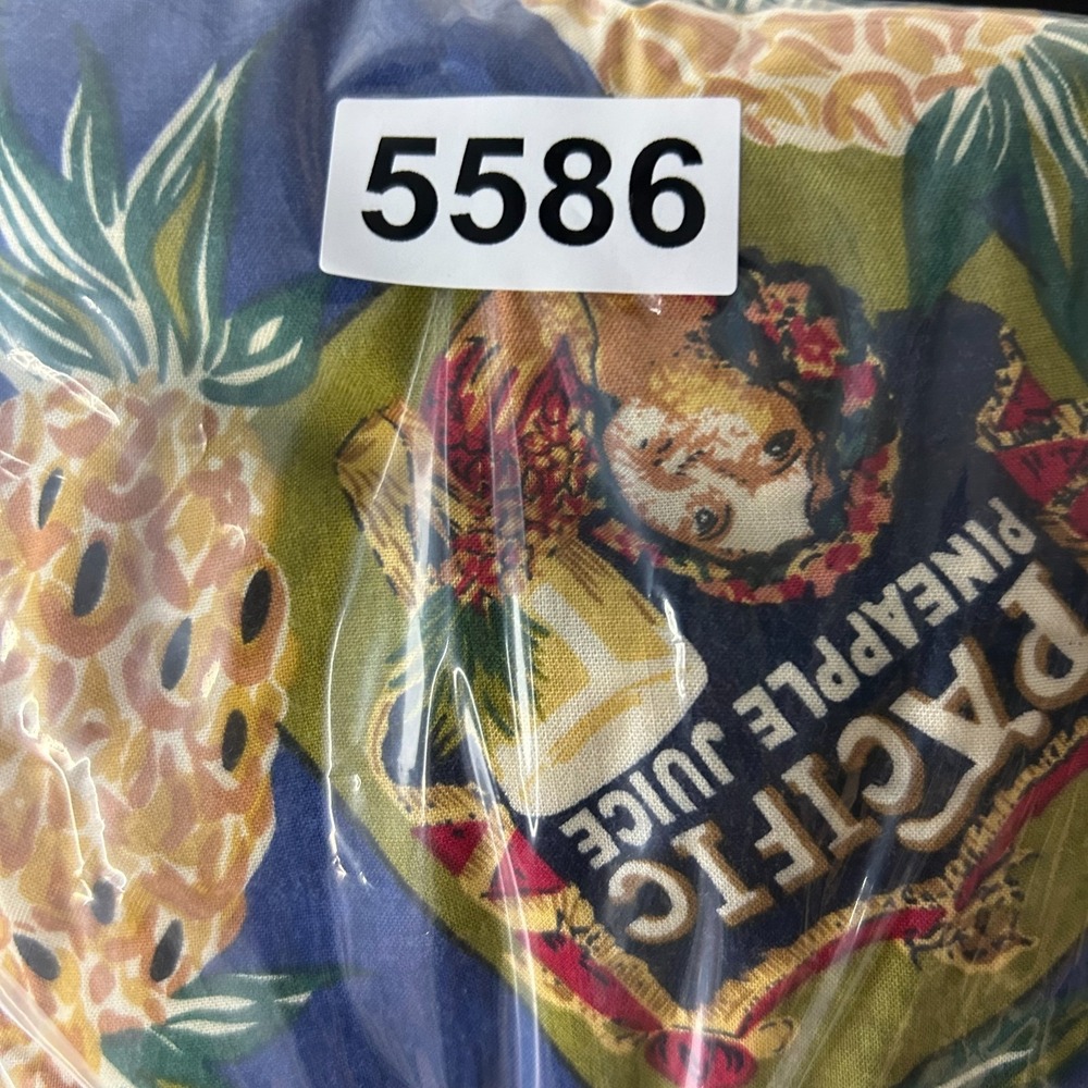 Vintage Joe Kealoha's Hawaiian Shirt Men's Blue Pineapple Print Button Up Beach - Picture 7 of 7